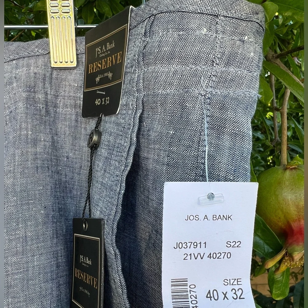NWT 40W Jos A. Bank Reserve Linen Trousers